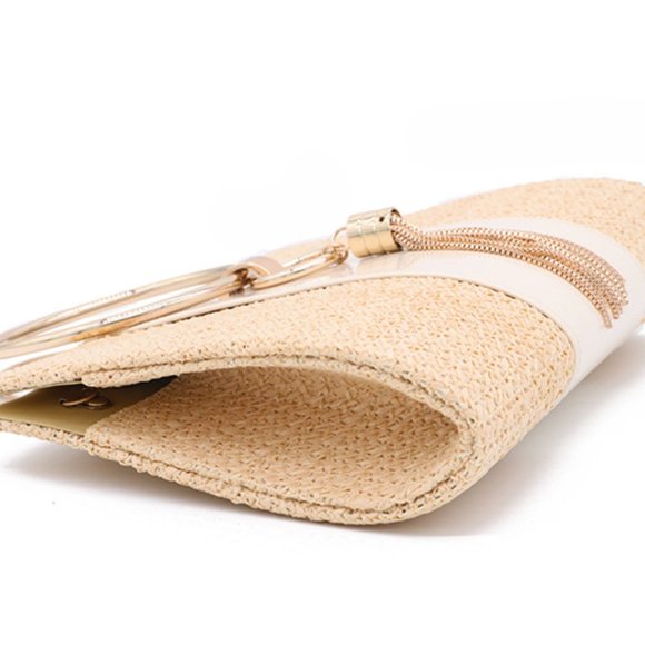 Moni Wristlet Straw Clutch Bag - Picture 9 of 15